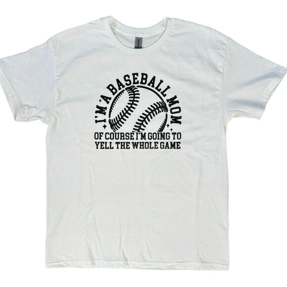 I’m a Baseball Mom… Large White Womens T-Shirt Short Sleeve - Picture 2 of 7